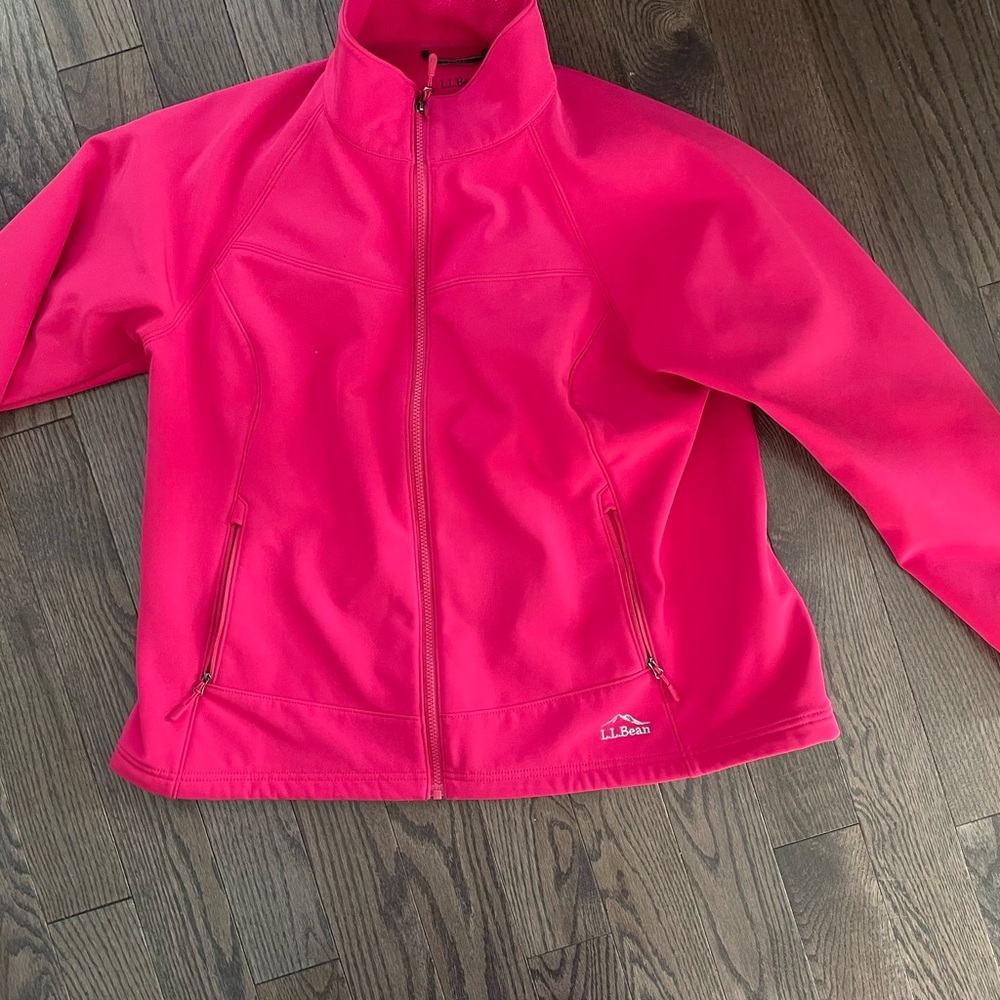 LL Bean Pink Full-Zip Jacket —LIKE NEW WORN A HANDFUL OF TIMES